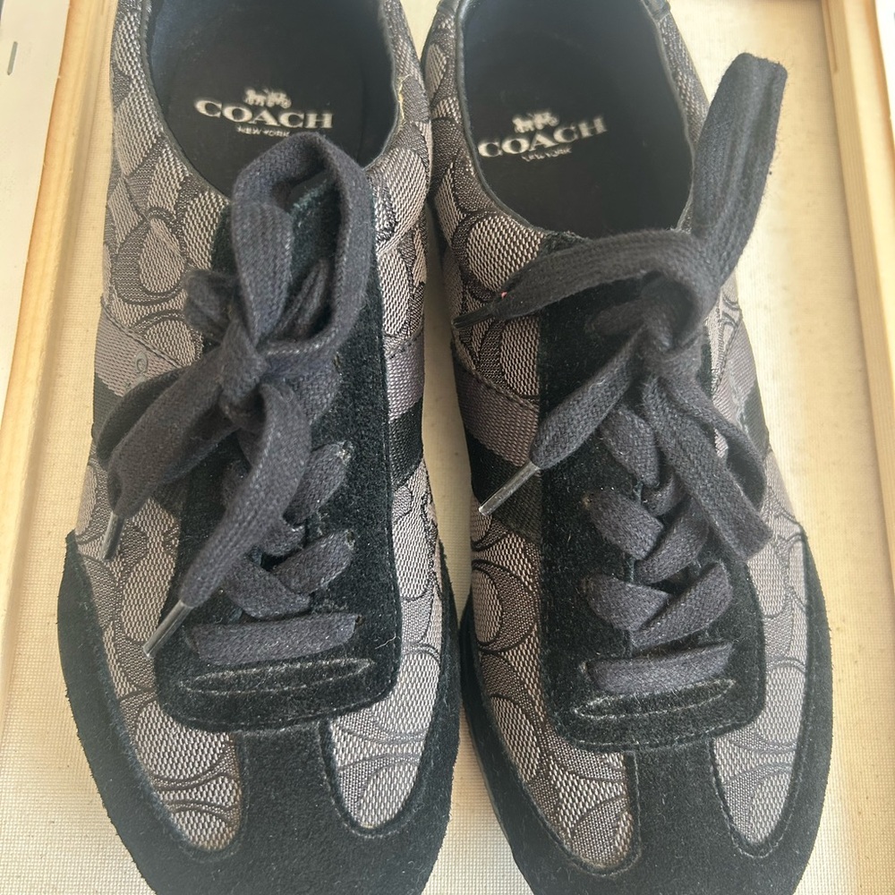 Coach Monochrome Lace-Up Sneakers